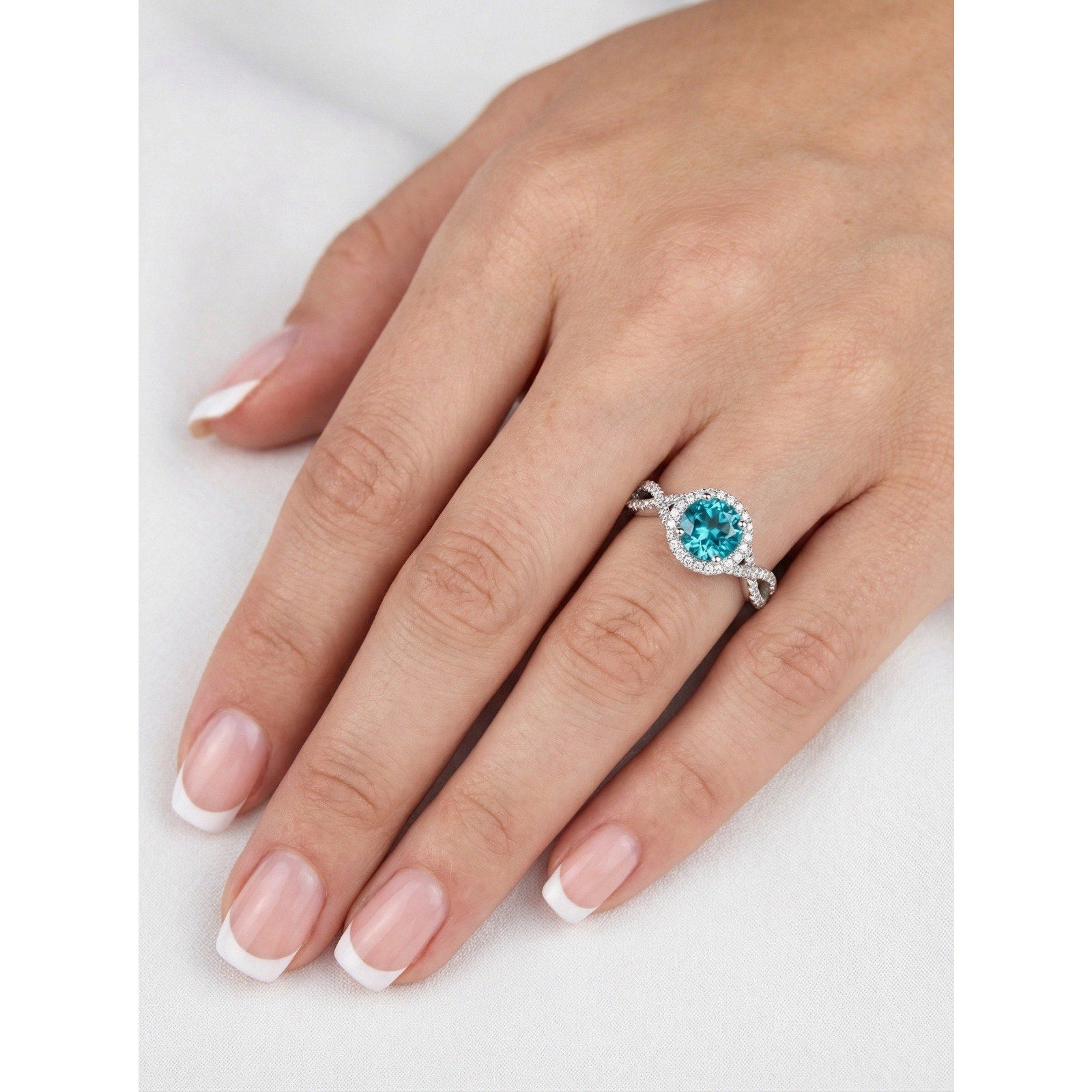 Exquisite 0.5ct Mystic Moissanite Halo Statement Ring DColor VVS1 AdjustableSize