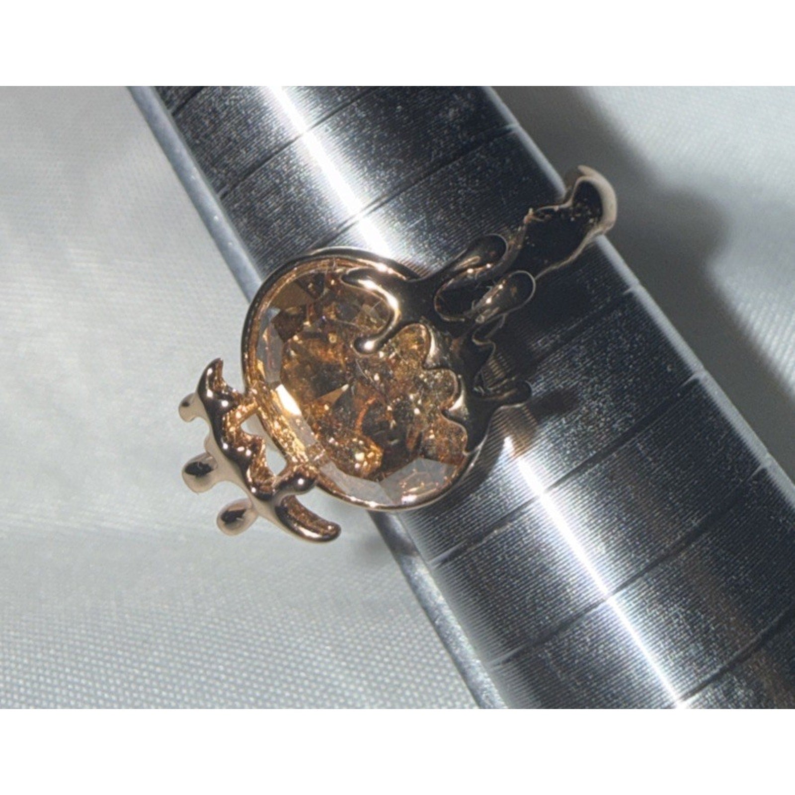 Swarovski Gild Plated rings for women gold plated Suze 7.25 Adjustable