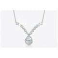 Stunning 2CTW Moissanite & 925 S Silver Teardrop Necklace