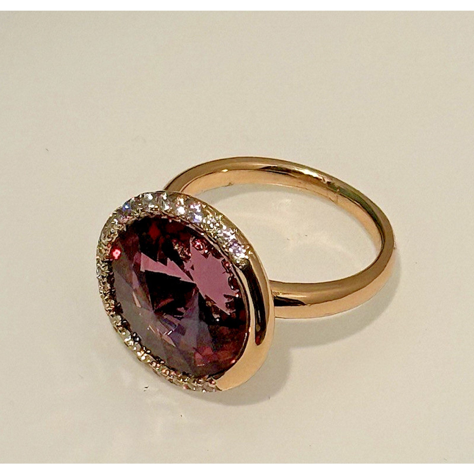 Swarovski ring purple elegant ladies gold tone ring perfect valentines gift