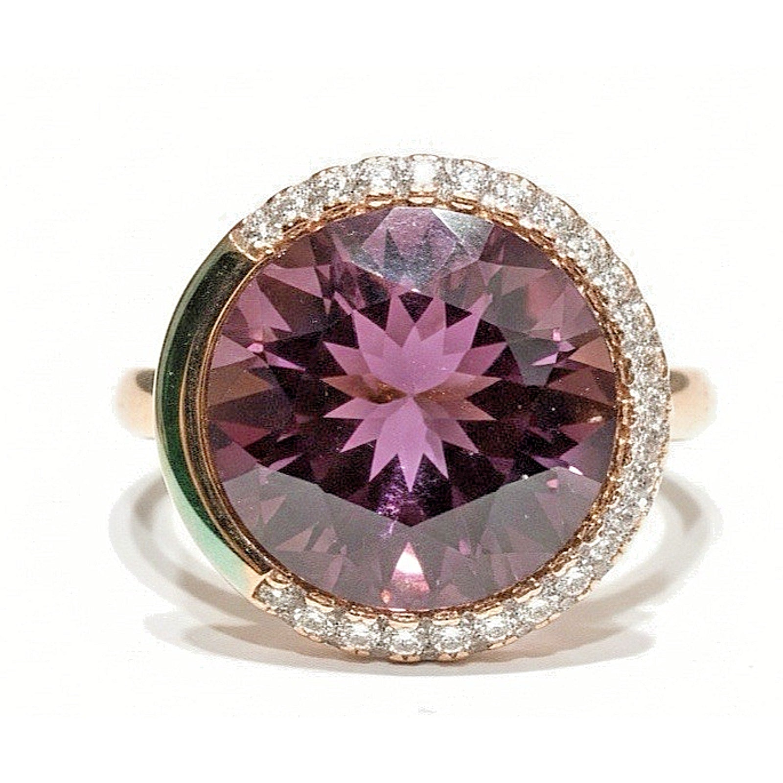 Swarovski ring purple elegant ladies gold tone ring perfect valentines gift