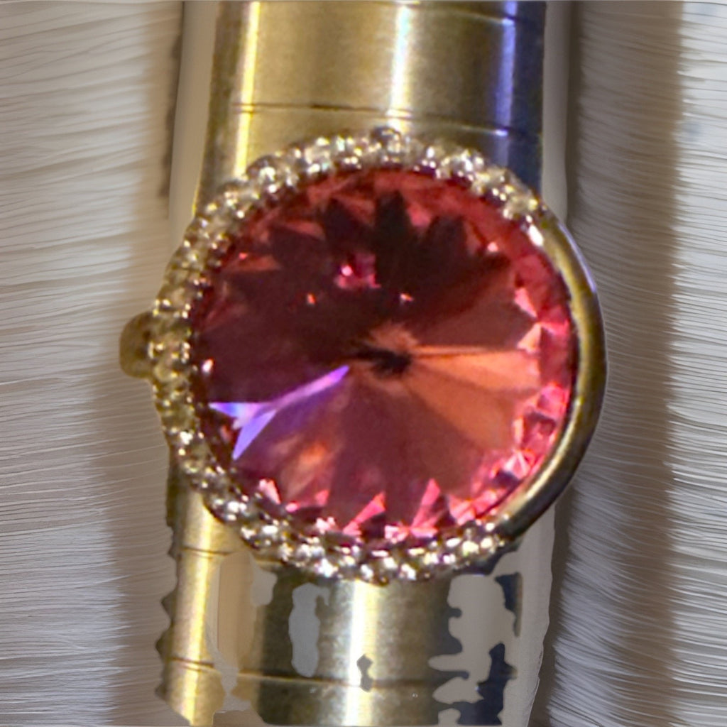 Gorgeous Women’s Swarovski Pink Ring Size 6.5