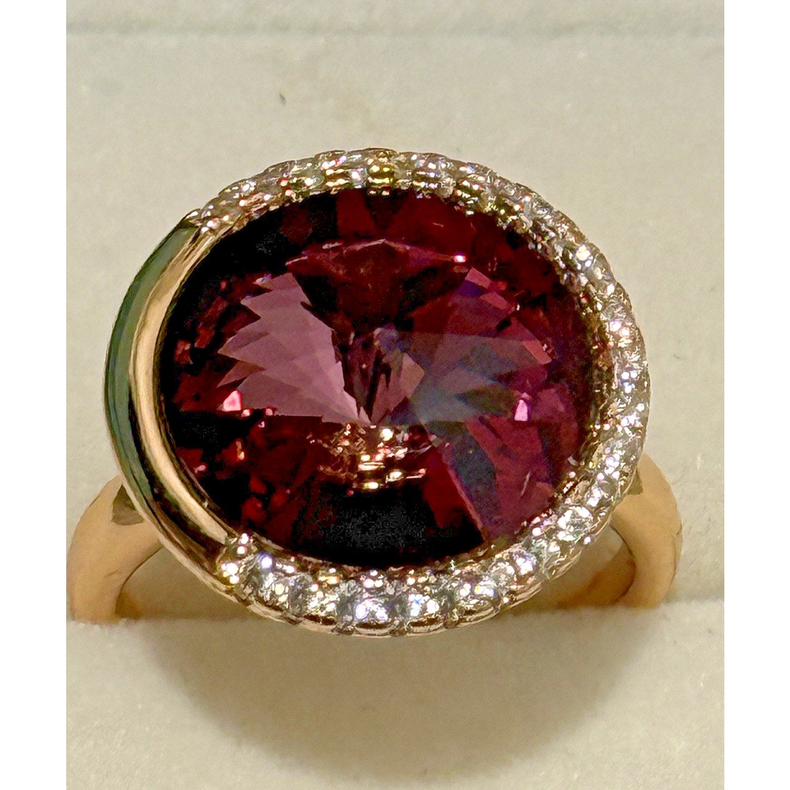 Swarovski ring purple elegant ladies gold tone ring perfect valentines gift