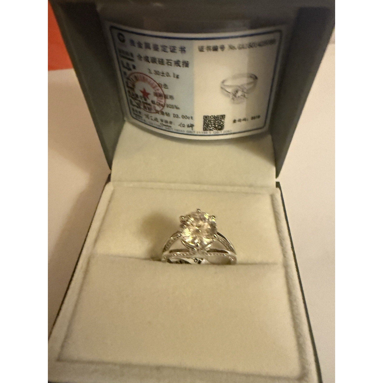 Stunning 3.00ct Moissanite Brilliant Round Cut Solitaire Ring 925SterlingSilver
