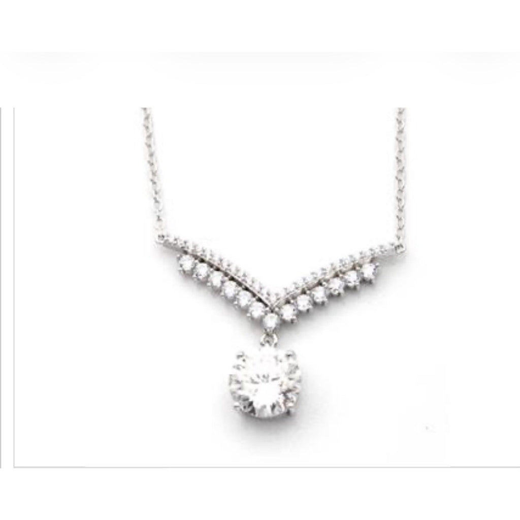 Stunning 2.00CTW Certified Moissanite & 925 Sterling Silver Necklace