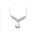 Stunning 2.00CTW Certified Moissanite & 925 Sterling Silver Necklace