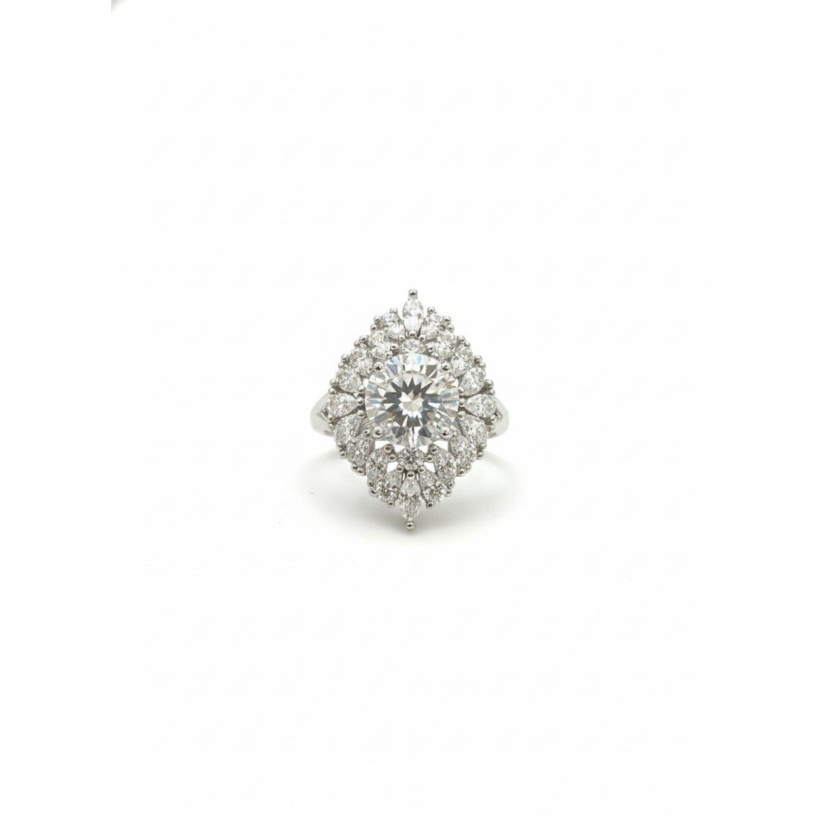 Lab Certified Moissanite 2.00CTW 925 Sterling Silver Ring Adjustable size