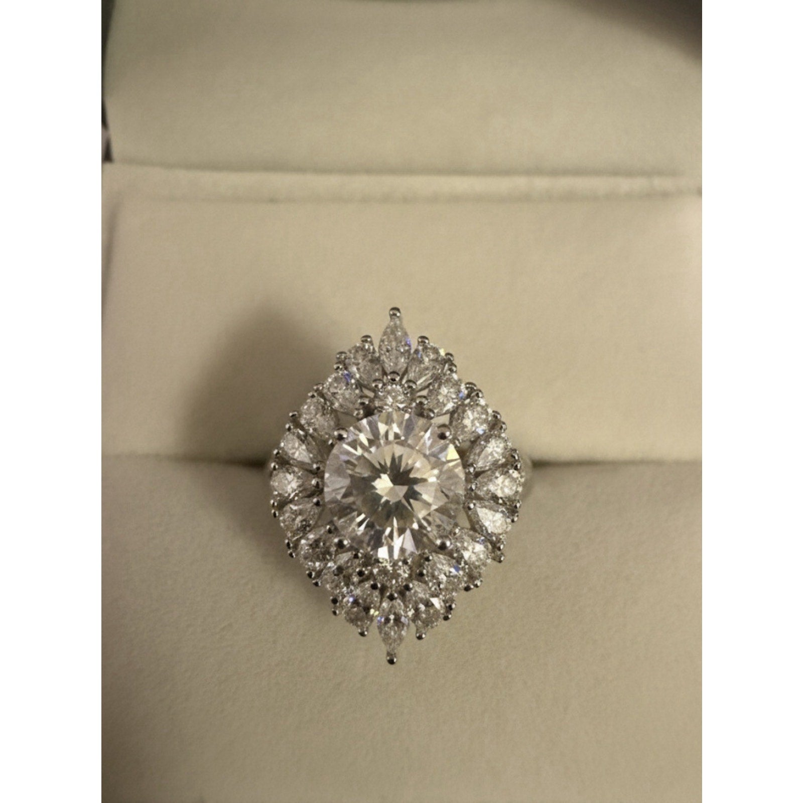 Lab Certified Moissanite 2.00CTW 925 Sterling Silver Ring Adjustable size